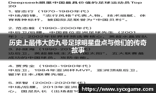 历史上最伟大的九号足球明星盘点与他们的传奇故事